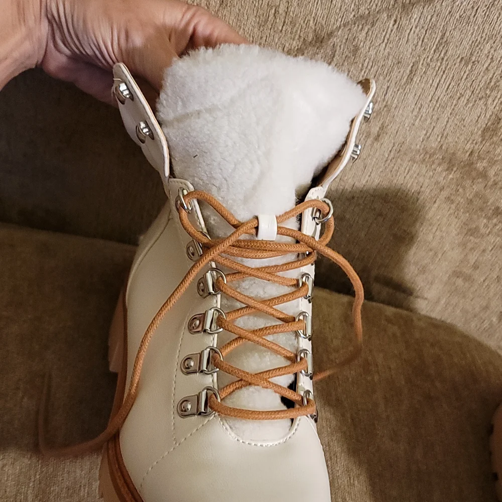 Marc Fisher MALLIE Lug Sole Sherpa Booties - Picture 12 of 16